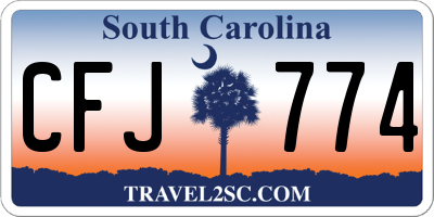 SC license plate CFJ774