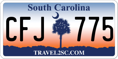 SC license plate CFJ775