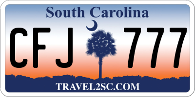 SC license plate CFJ777