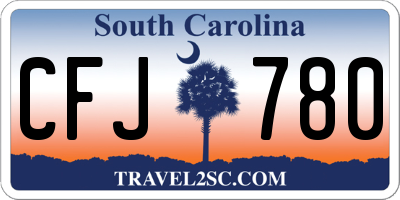 SC license plate CFJ780