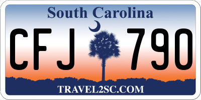 SC license plate CFJ790