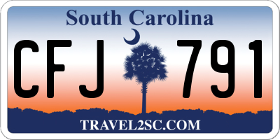 SC license plate CFJ791