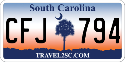 SC license plate CFJ794