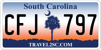 SC license plate CFJ797