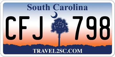 SC license plate CFJ798
