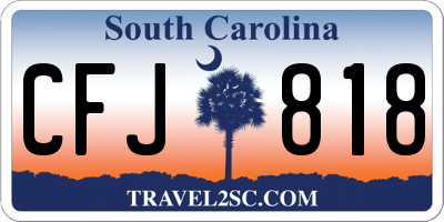 SC license plate CFJ818