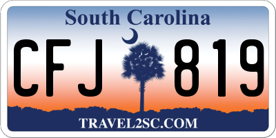 SC license plate CFJ819