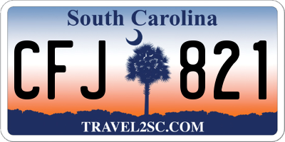 SC license plate CFJ821