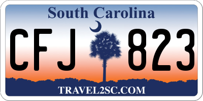 SC license plate CFJ823