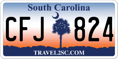 SC license plate CFJ824