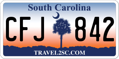 SC license plate CFJ842