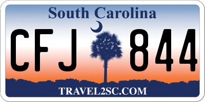 SC license plate CFJ844