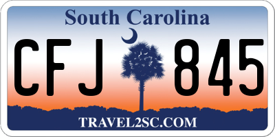 SC license plate CFJ845