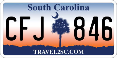 SC license plate CFJ846