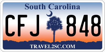 SC license plate CFJ848