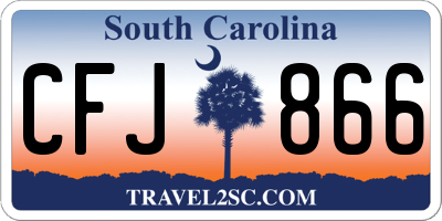 SC license plate CFJ866