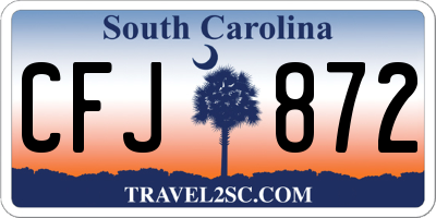 SC license plate CFJ872
