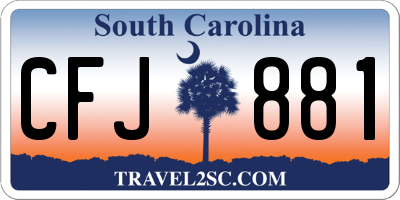 SC license plate CFJ881