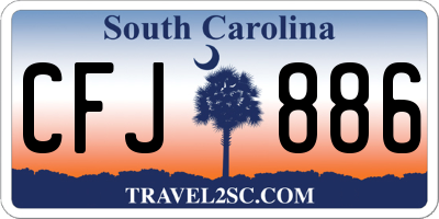 SC license plate CFJ886