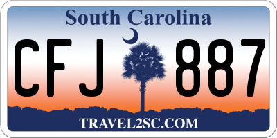 SC license plate CFJ887