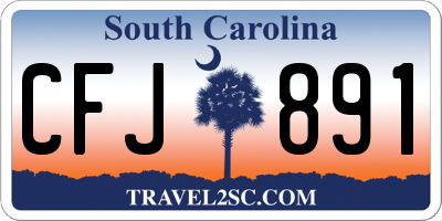 SC license plate CFJ891