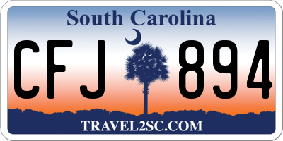 SC license plate CFJ894