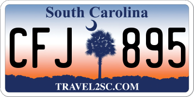 SC license plate CFJ895