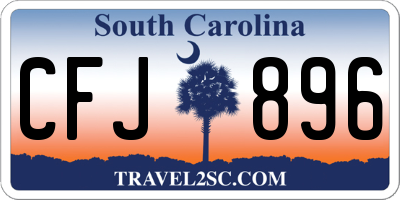 SC license plate CFJ896