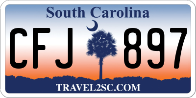 SC license plate CFJ897