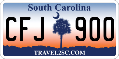 SC license plate CFJ900