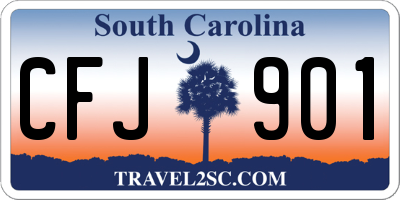 SC license plate CFJ901