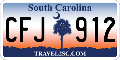 SC license plate CFJ912
