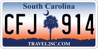 SC license plate CFJ914