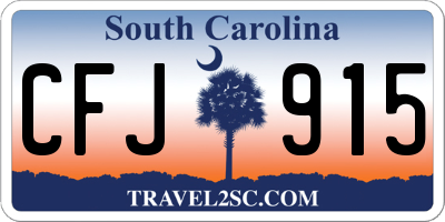 SC license plate CFJ915