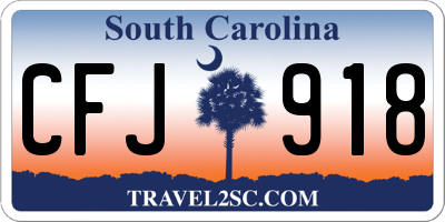 SC license plate CFJ918