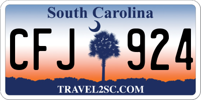 SC license plate CFJ924