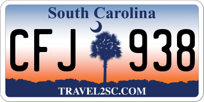 SC license plate CFJ938