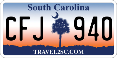 SC license plate CFJ940