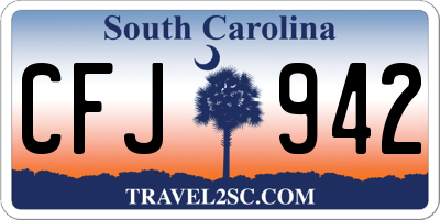 SC license plate CFJ942