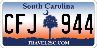 SC license plate CFJ944