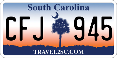 SC license plate CFJ945