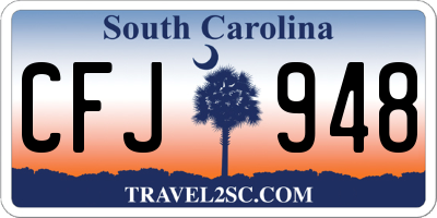 SC license plate CFJ948