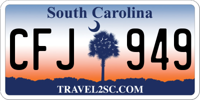 SC license plate CFJ949