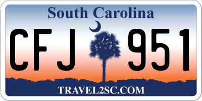 SC license plate CFJ951