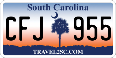 SC license plate CFJ955