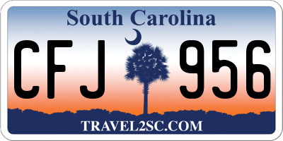 SC license plate CFJ956
