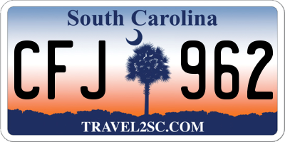 SC license plate CFJ962