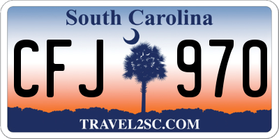 SC license plate CFJ970