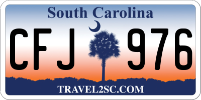 SC license plate CFJ976