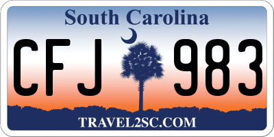 SC license plate CFJ983